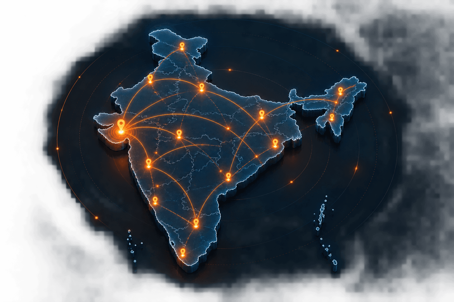 Map of India showing pan-India supply and installation coverage